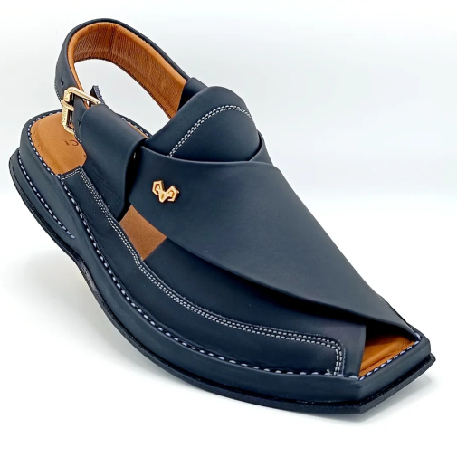 Luxury Zalmi Black Peshawari Chappal