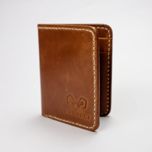 Premium Quality Tan Brown Vertical Leather Card Holder by Bannuci